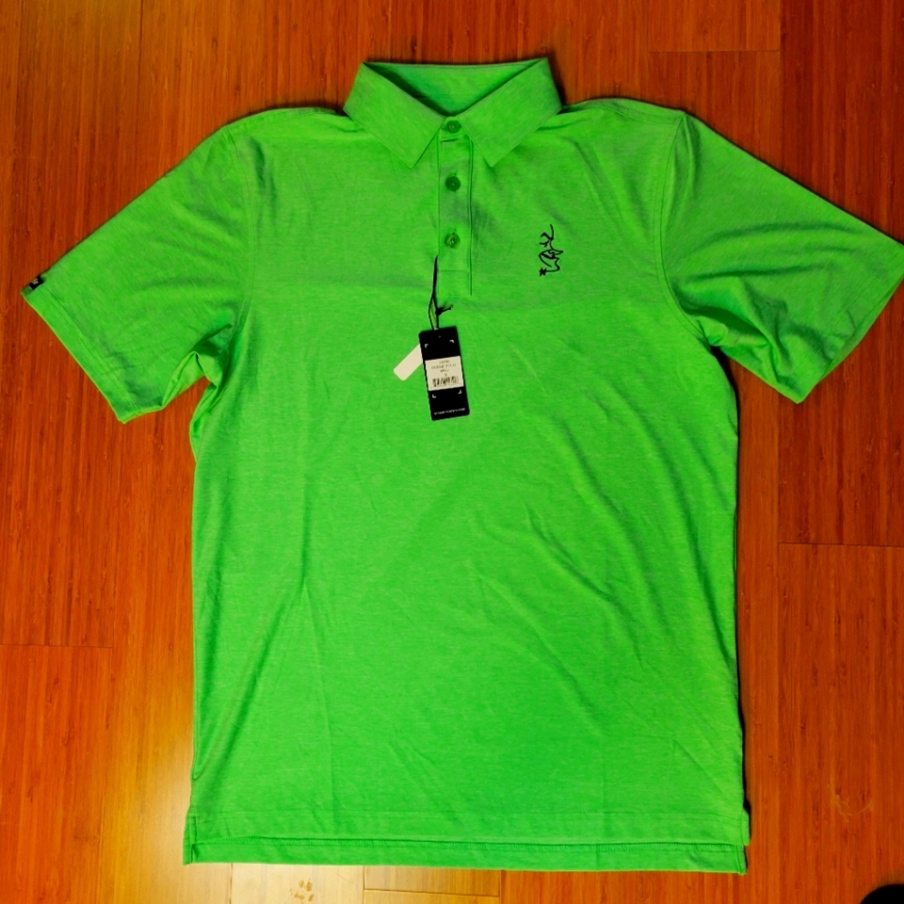 Straight Down Green Polo